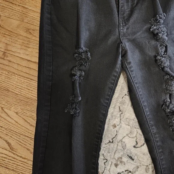 Fashion Nova Distressed Black Jeans - Size 13 - Picture 4 of 9
